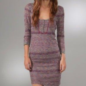 Free People sweater dress scoop neck 3/4 sleeve